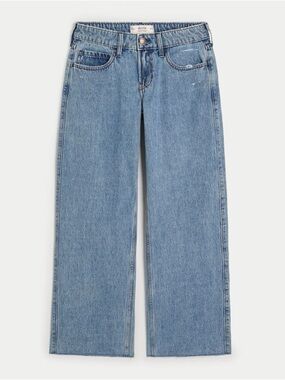 Hollister Low-Rise Medium Wash Baggy Jeans